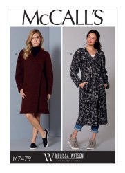 7479 EZ DESIGNER LOOSE WRAP PANEL COATS, BELT PATTERN 4-14